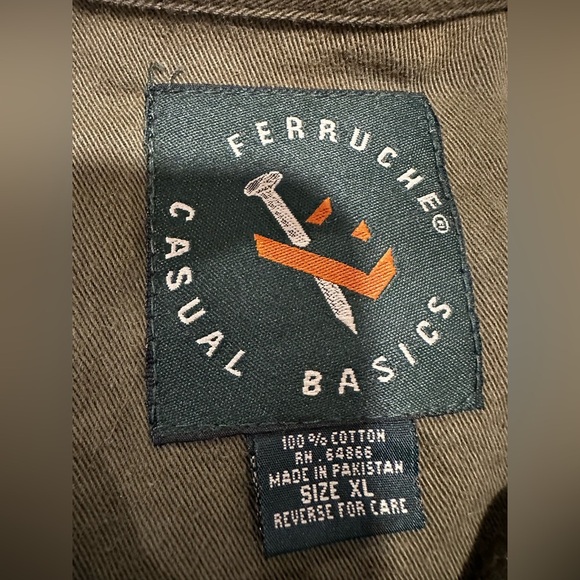 VTG  90s Y2K Mens Sz: XL Ferruche Rugby Top Long Sleeve Vertical Stripe Polo Top - Picture 6 of 12